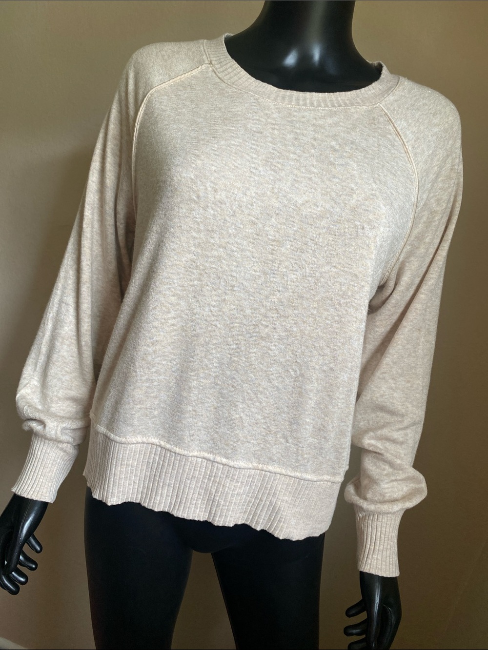 Jane and Delancey Light Cream Crewneck Pullover Soft Cozy Knit Sweater - Picture 1 of 10